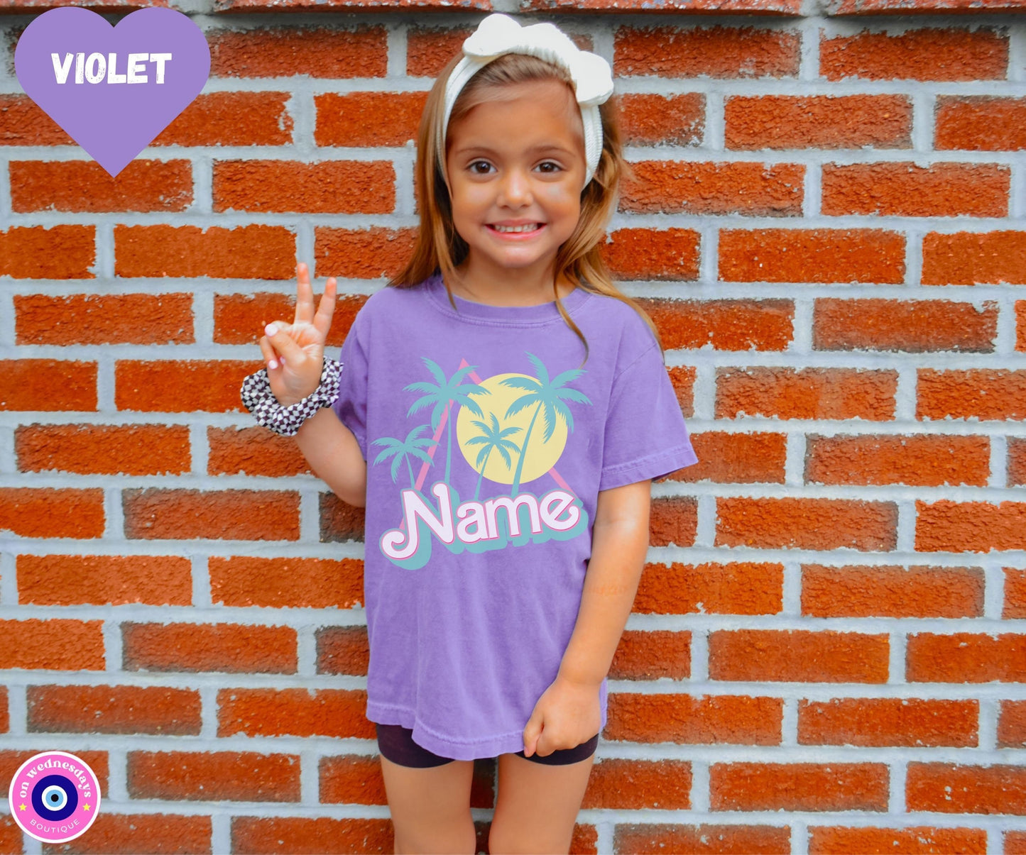 Custom Name Shirt for Girl, Cute Girls Shirt, Custom Text Shirt, Personalized Girls Shirt, Retro Kids Name Shirt, Comfort Colors Tee