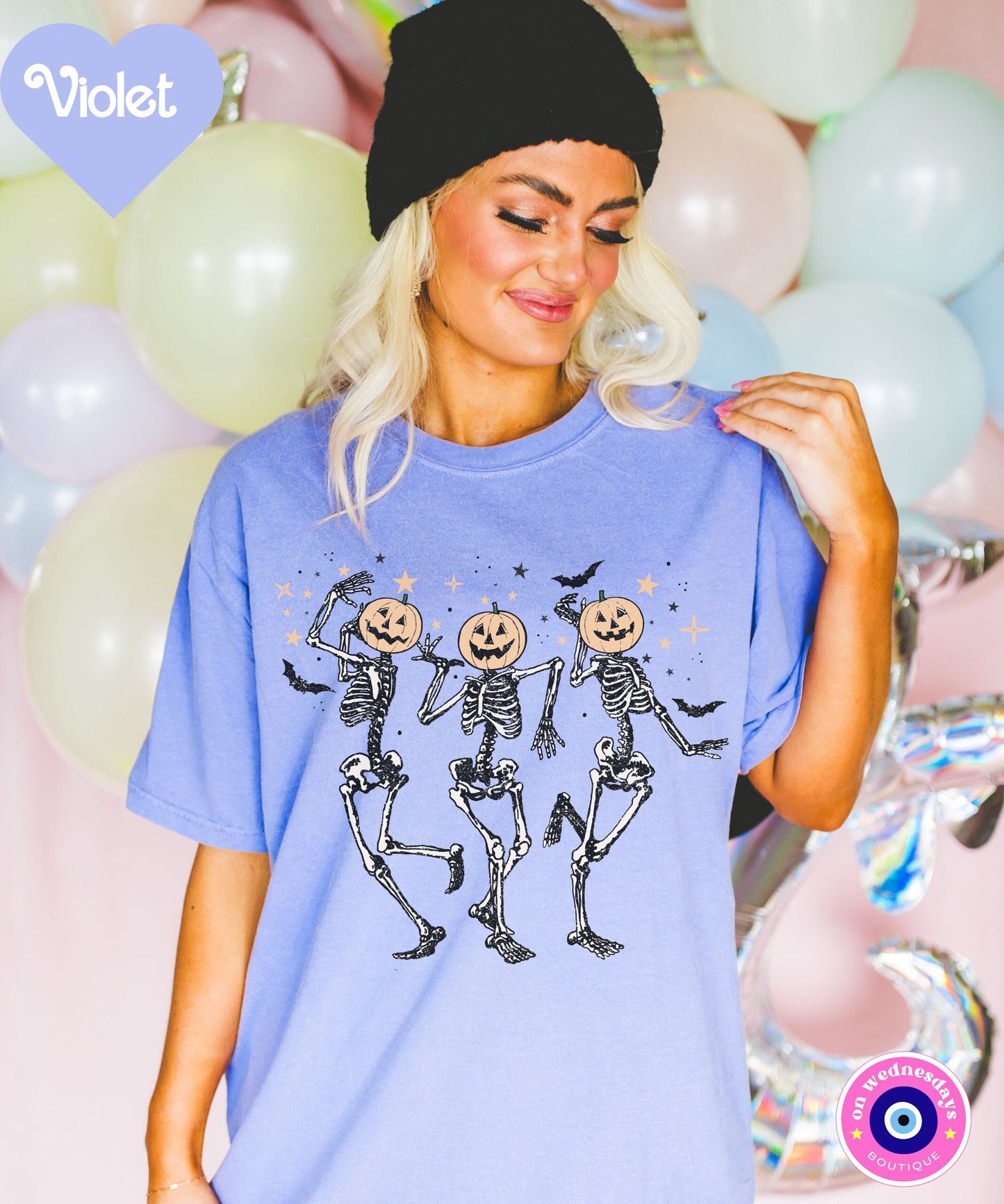 Dancing Skeleton Shirt for Women, Halloween Shirt with Dancing Skeletons, Cute Skeleton Tee, Spooky Shirt, Halloween Tshirt, Halloween Gift