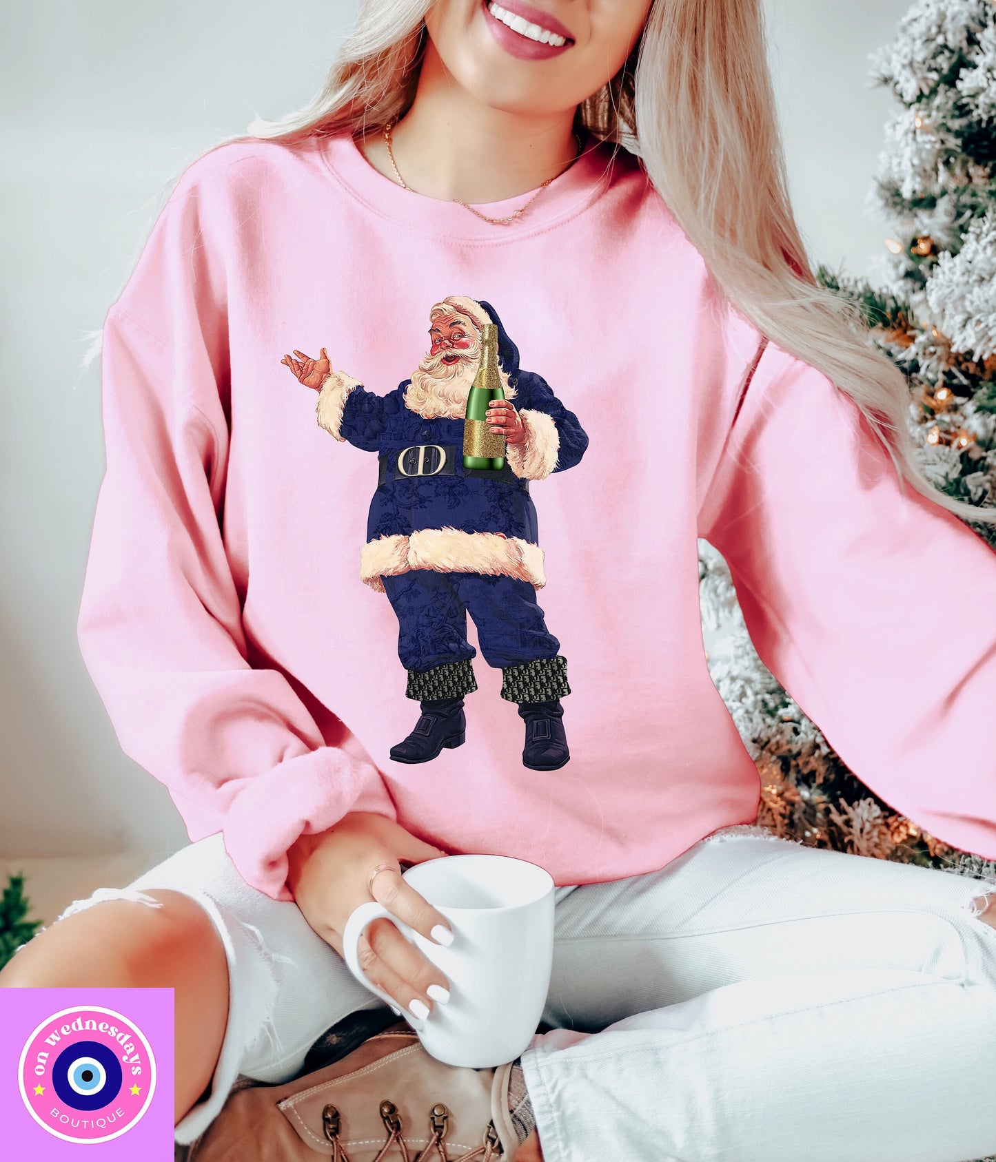 Retro Santa Sweatshirt for Women, Santa Crewneck, Vintage Santa Shirt, Holiday Party Sweatshirt, Cute Santa Sweatshirt, Christmas Gift