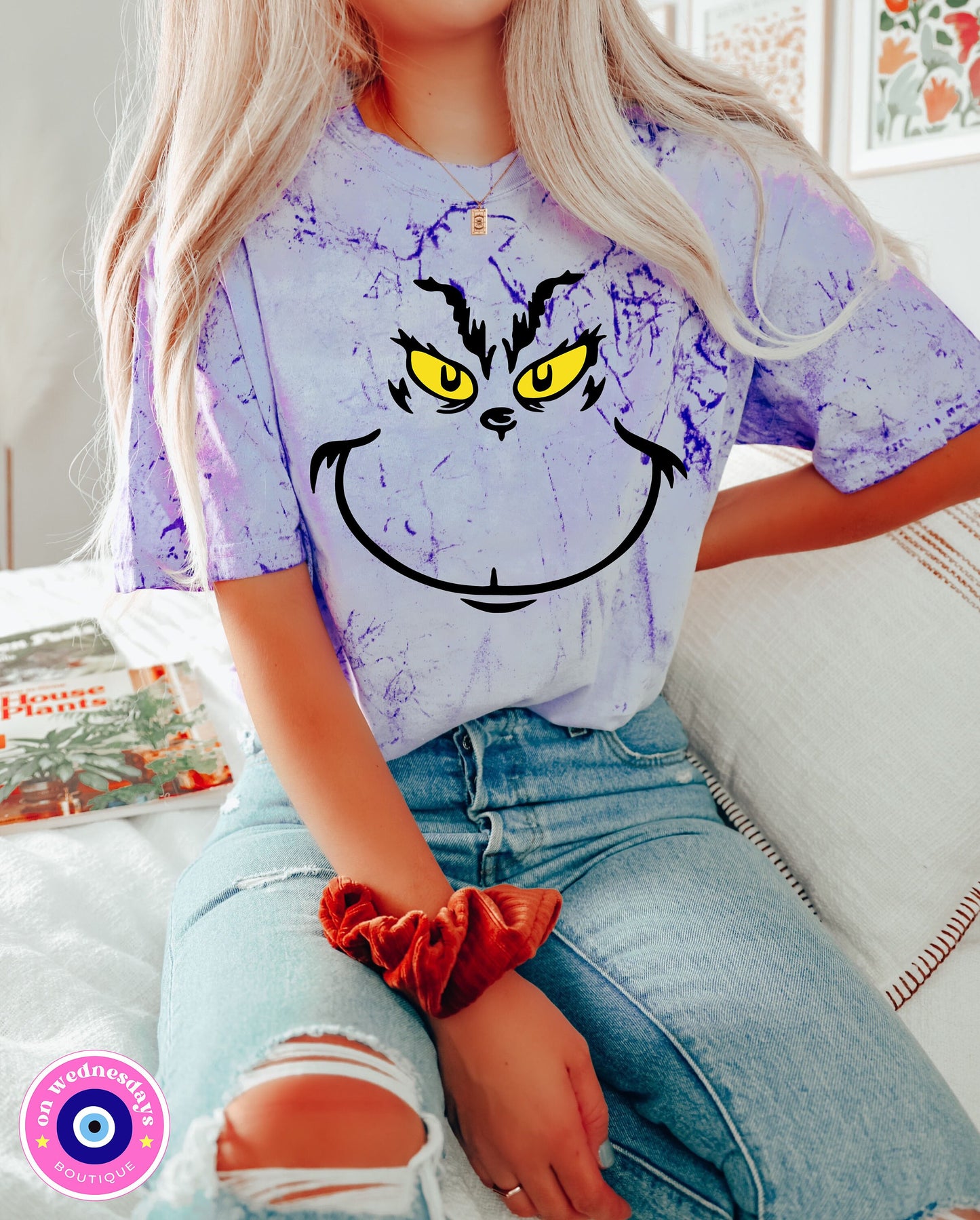 Comfort Colors® Grinch Face T-shirt, Funny Christmas T-shirt, Grinch Shirt, Grinch Face Shirt, Trendy Christmas Shirt, Resting Grinch Face