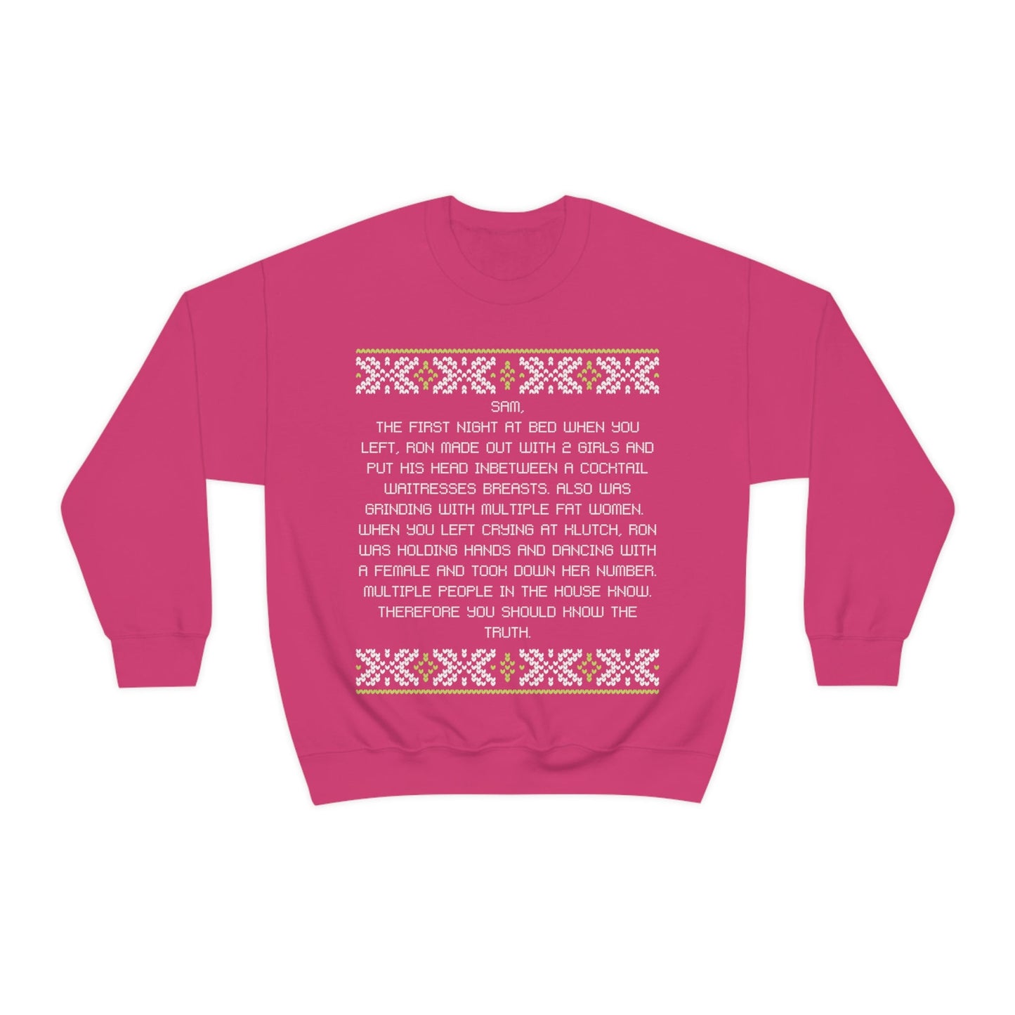 Dear Sam Letter Ugly Christmas Sweater