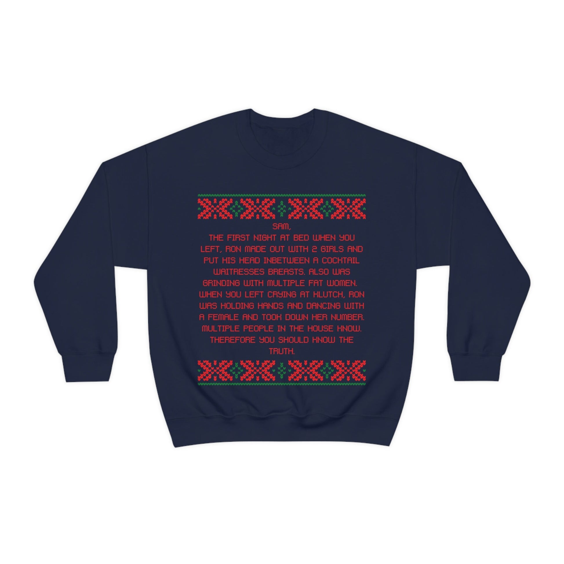 Dear Sam Letter Ugly Christmas Sweater