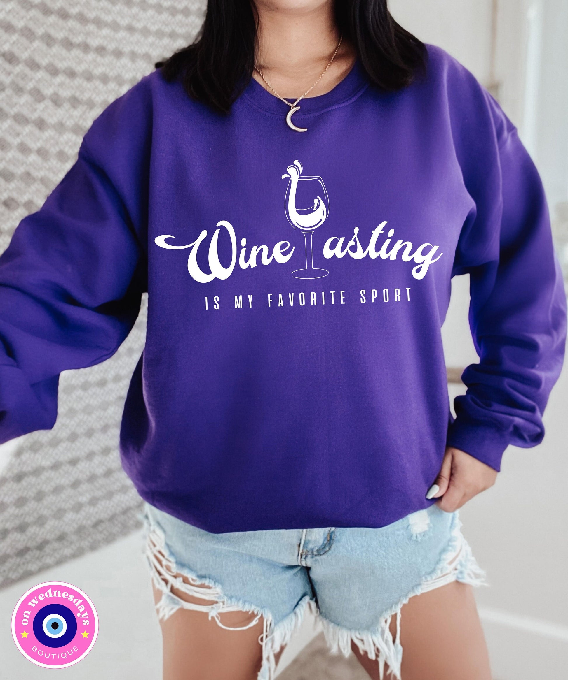 Funny Wine Sweatshirt Funny Wine Lover Crewneck for Wine Drinker Tasting Shirt for Wine Lover