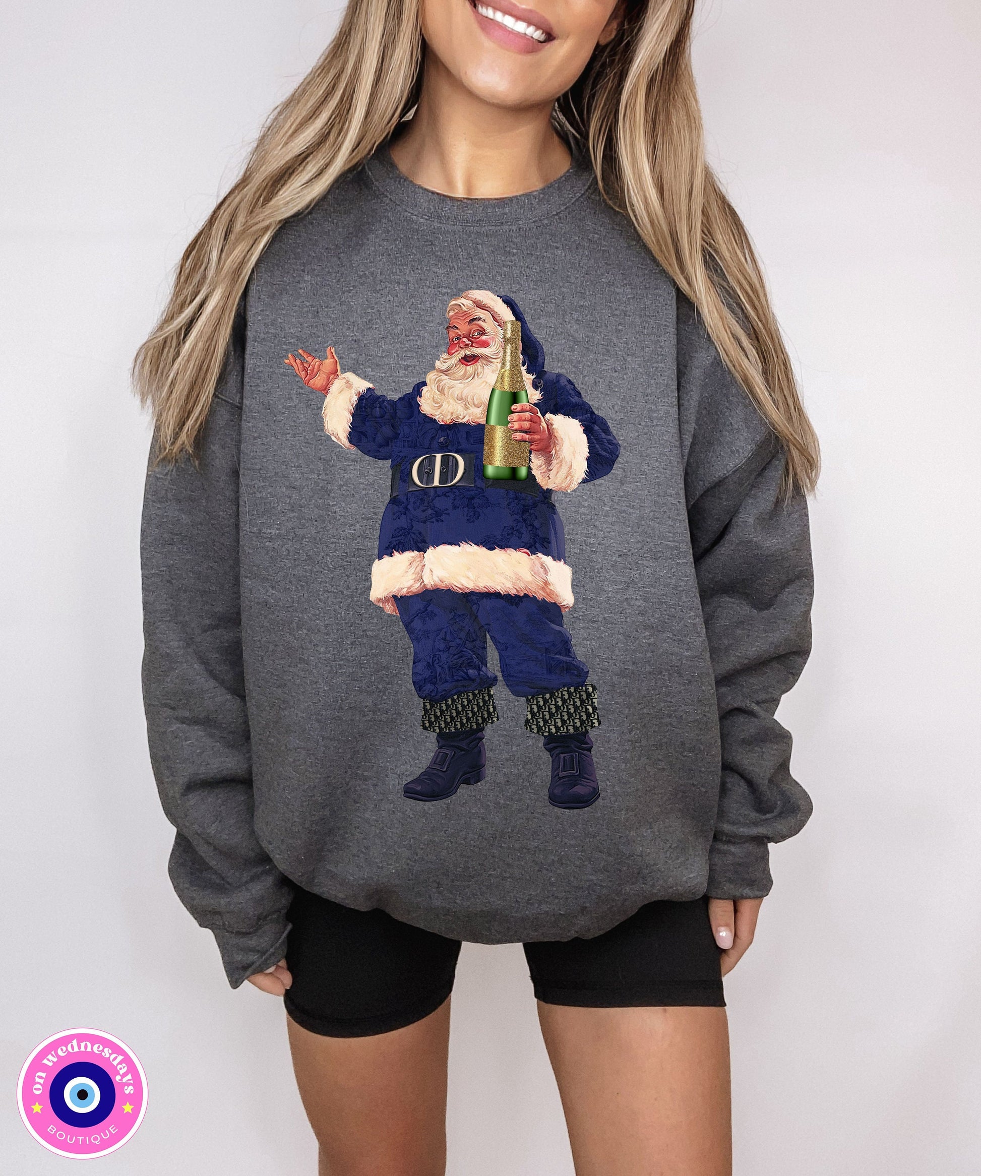 Retro Santa Sweatshirt for Women, Santa Crewneck, Vintage Santa Shirt, Holiday Party Sweatshirt, Cute Santa Sweatshirt, Christmas Gift