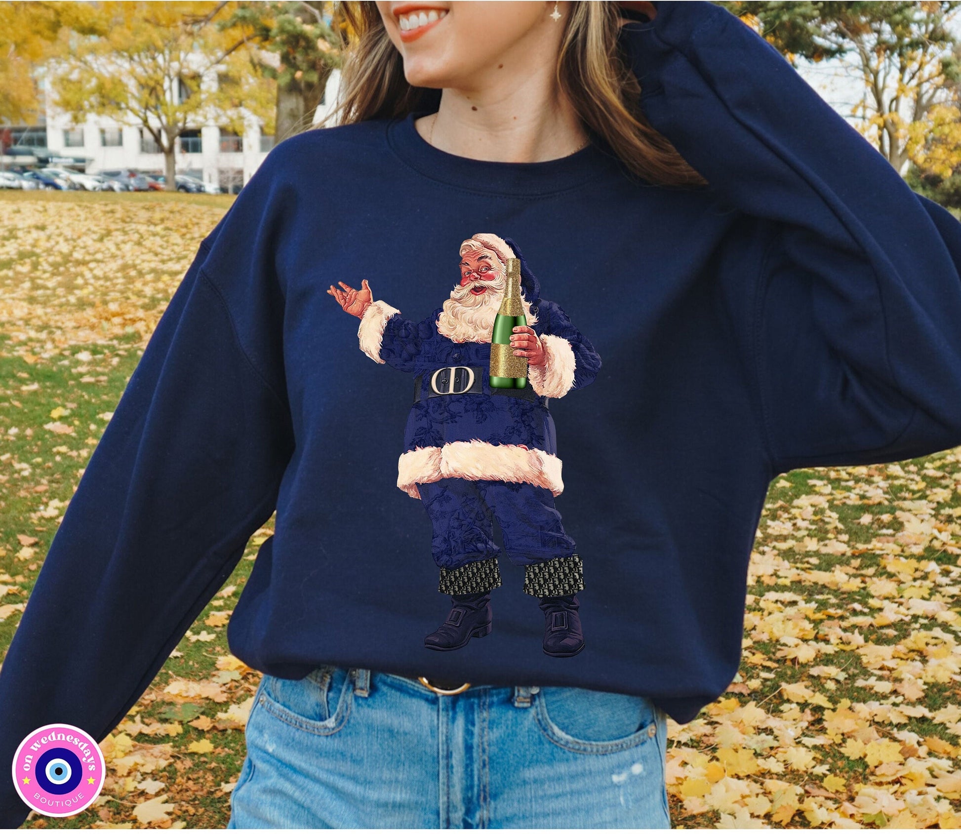 Retro Santa Sweatshirt for Women, Santa Crewneck, Vintage Santa Shirt, Holiday Party Sweatshirt, Cute Santa Sweatshirt, Christmas Gift