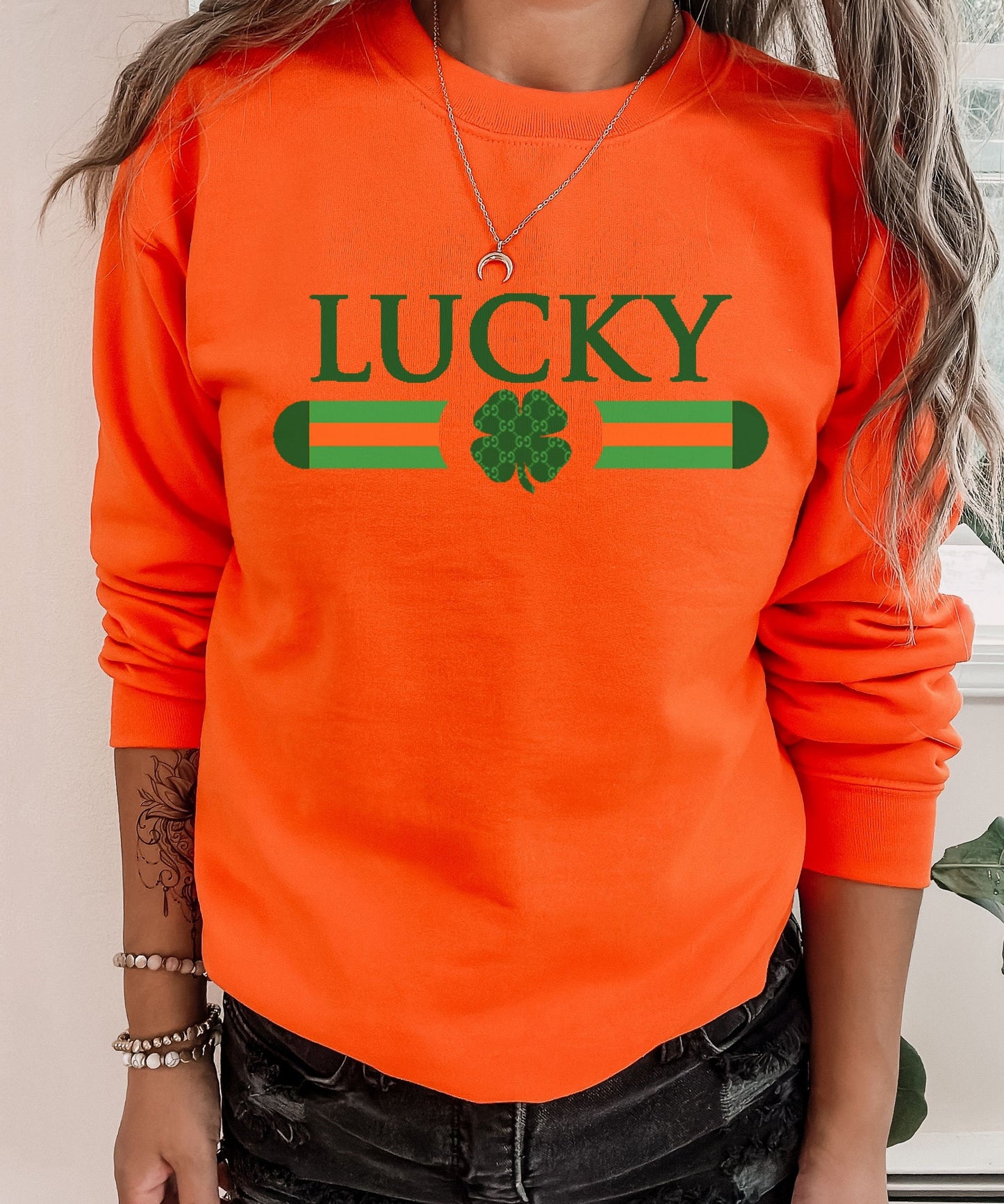 Lucky Sweatshirt | St Patricks Day Sweatshirt | Irish Crewneck | Lucky Sweater | Unisex St Patricks Day