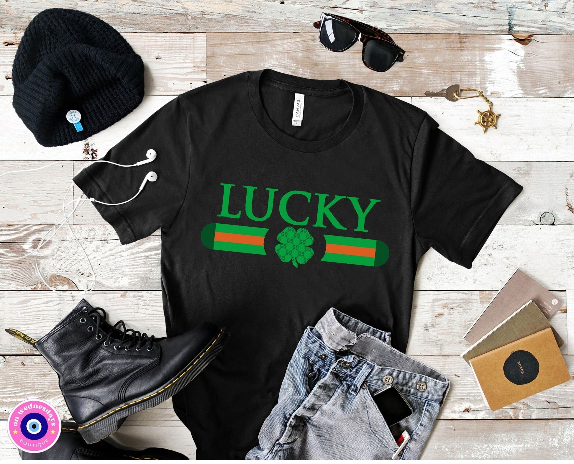 Lucky Shirt, St Patricks Day Shirt for Women, Womens St Pattys Day Shirt, Shamrock Shirt, Designer Dupe, Trendy St Patricks Day Shirt