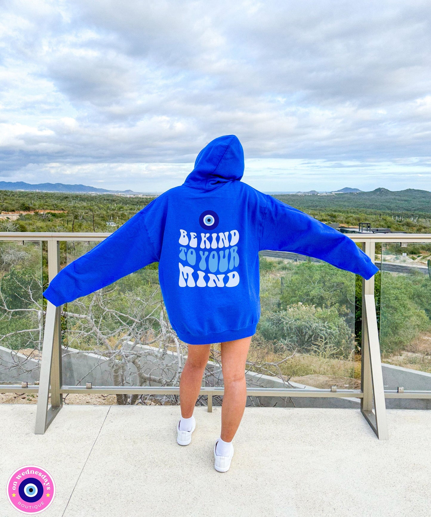 Women's Sweatshirt Be Kind To Your Mind Hoodie Mental Health Shirt Evil Eye Sweatshirt Trendy Sweatshirt Oversized Hoodie Gift For Her