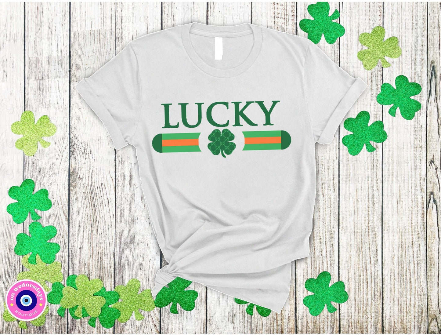 Lucky Shirt, St Patricks Day Shirt for Women, Womens St Pattys Day Shirt, Shamrock Shirt, Designer Dupe, Trendy St Patricks Day Shirt