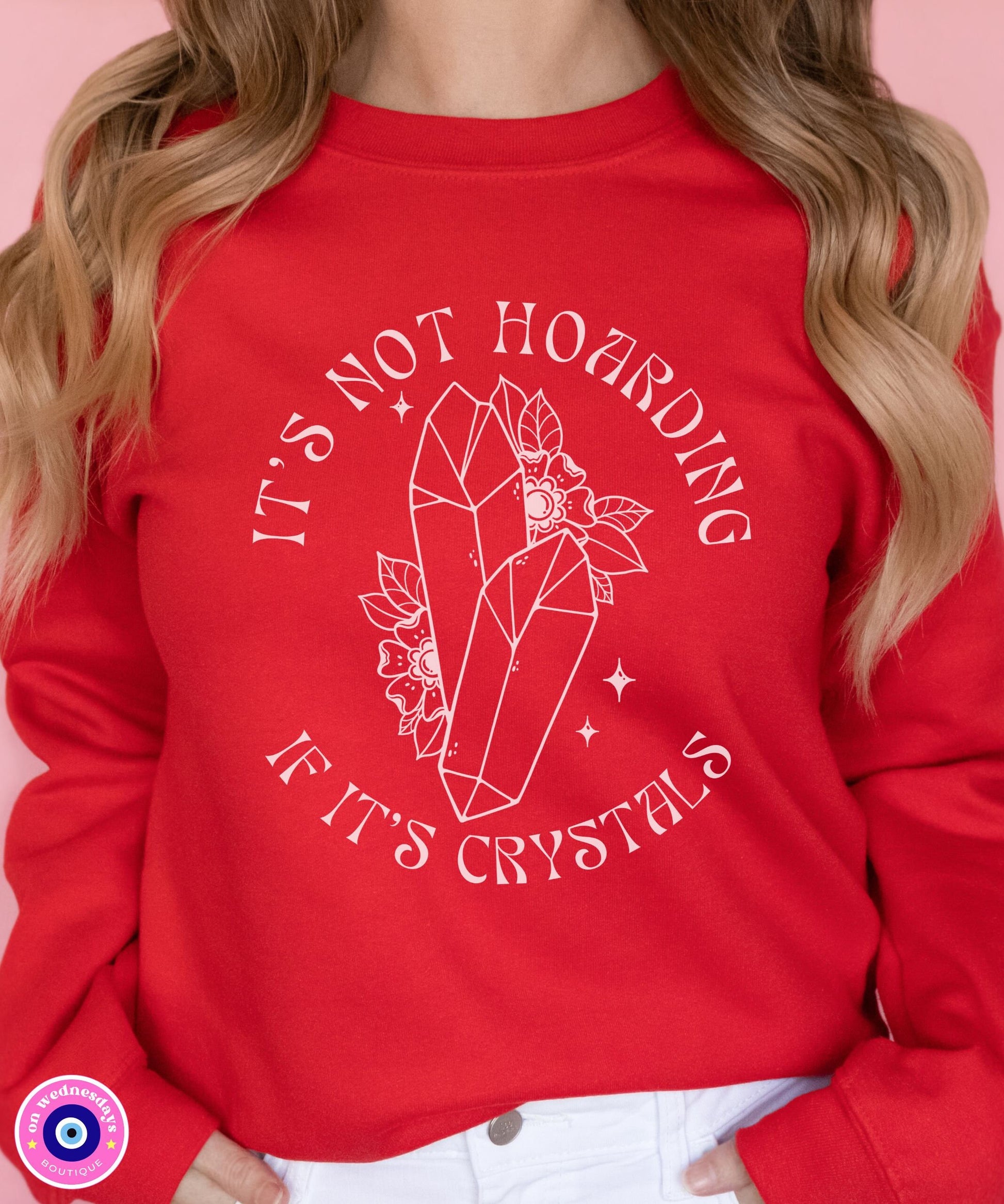 Crystal Sweatshirt, Mystical Sweatshirt, Witchy Gift, Gift for Crystal Lover, Boho Shirt, Trendy Sweatshirt, Gift for Her