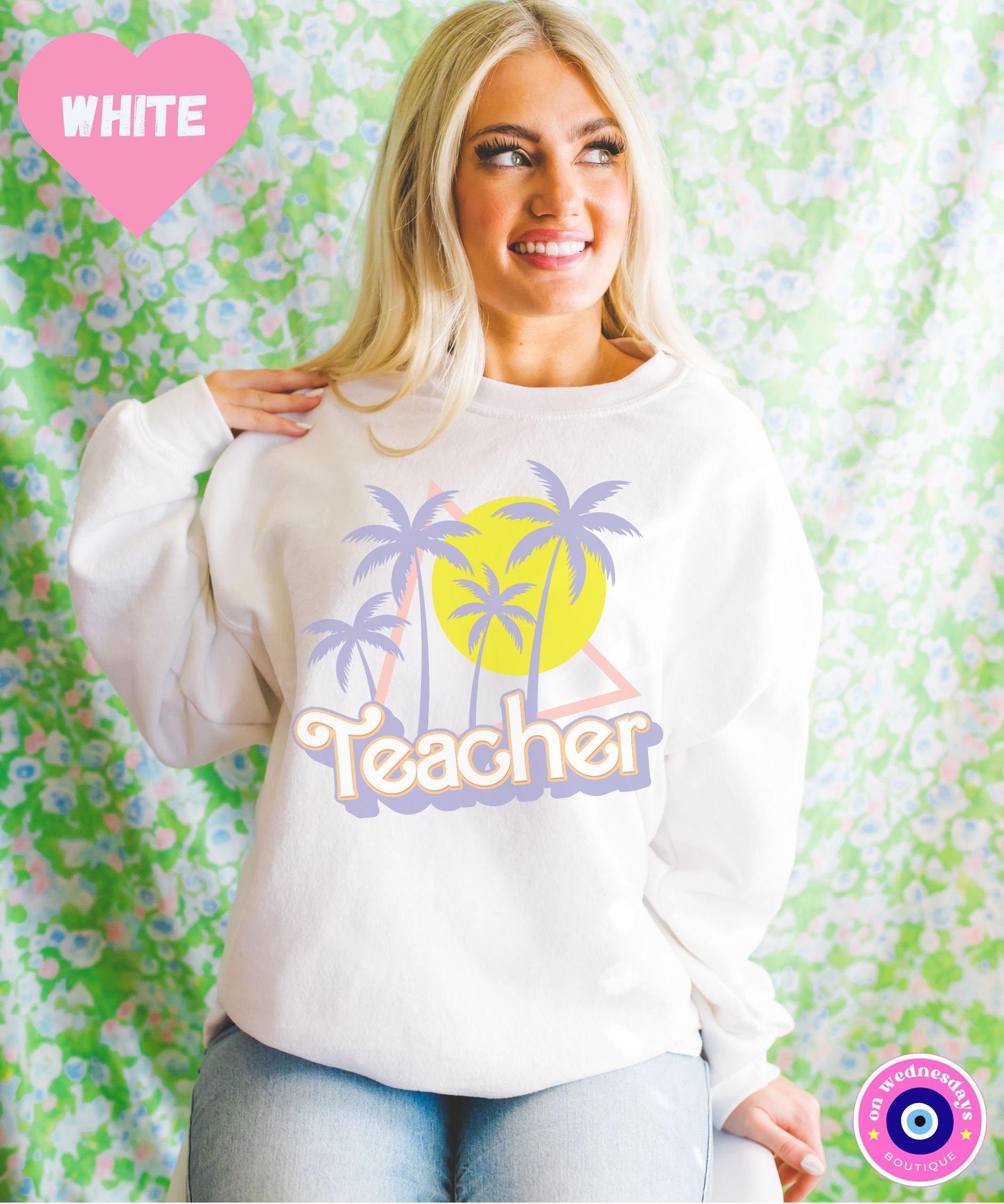 Retro Teacher Sweatshirt, Teacher Sweatshirt For Women, Teacher Crewneck, New Teacher Gift For Teacher, Cute Teacher Sweatshirt for Teacher