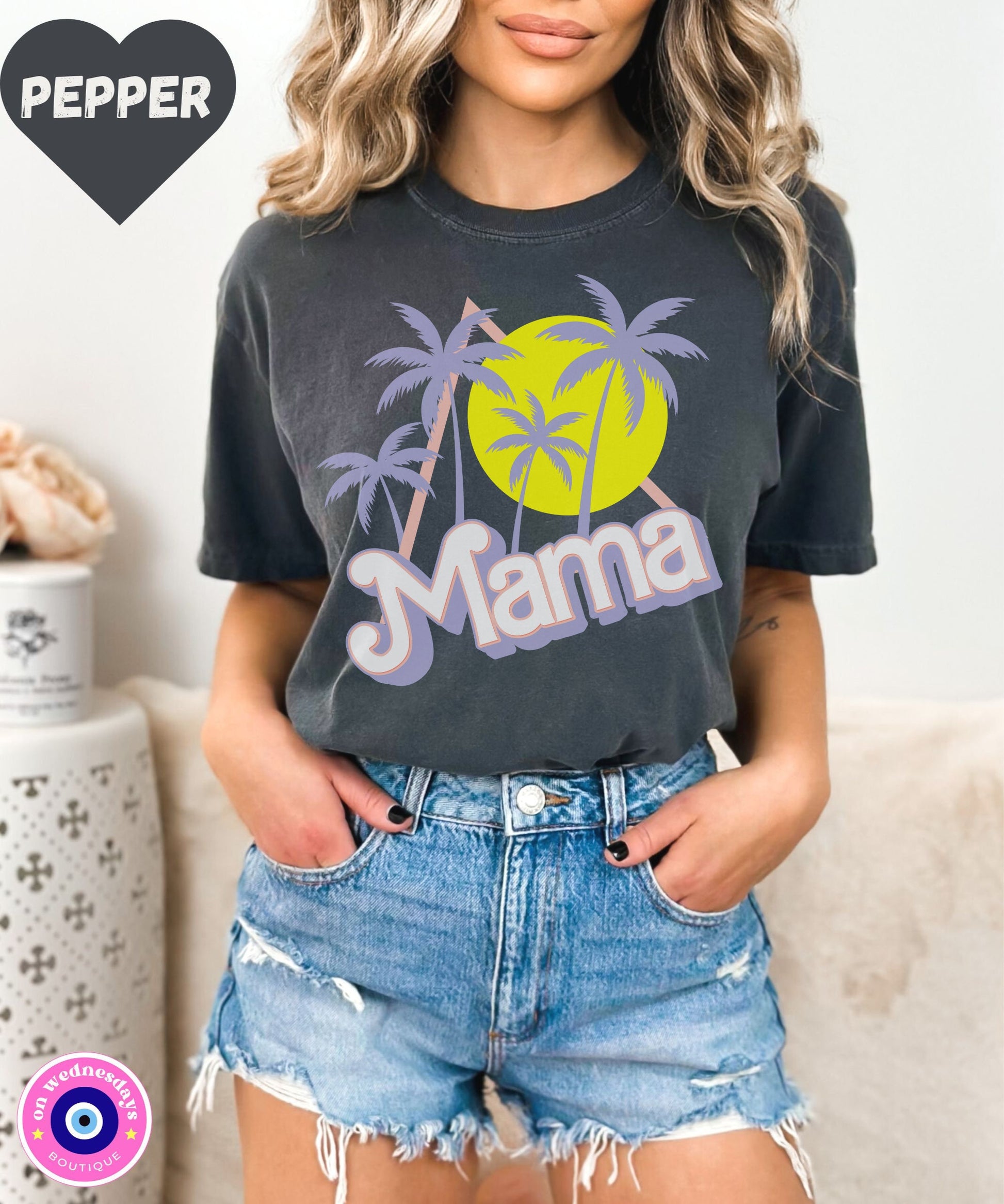 Gift For Mom Comfort Colors Shirt, Cute Mom Shirt, Mama Shirt for Women, New Mom Shirt, Retro Mama Shirt for Summer, Pink Mama Tee