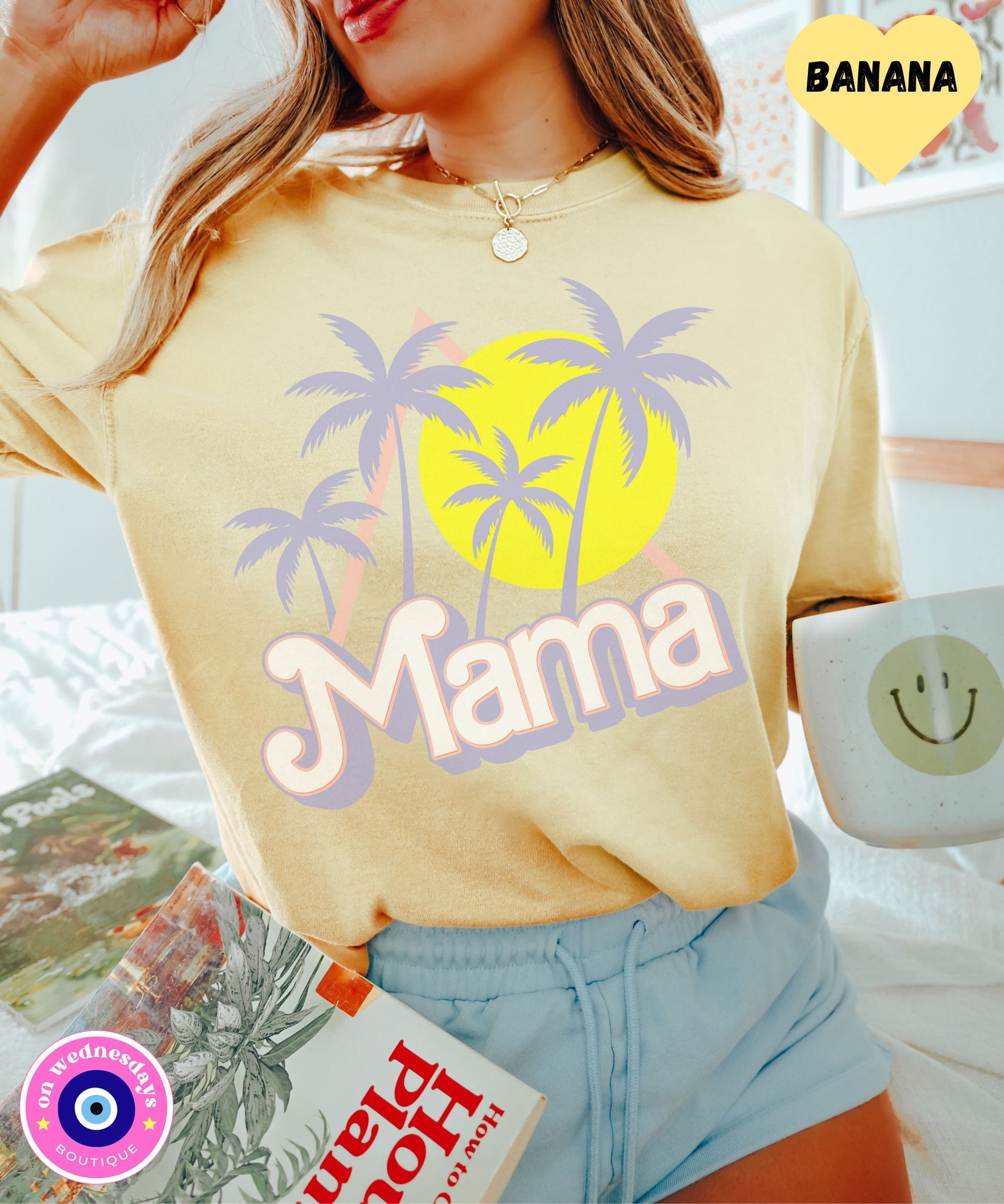 Gift For Mom Comfort Colors Shirt, Cute Mom Shirt, Mama Shirt for Women, New Mom Shirt, Retro Mama Shirt for Summer, Pink Mama Tee