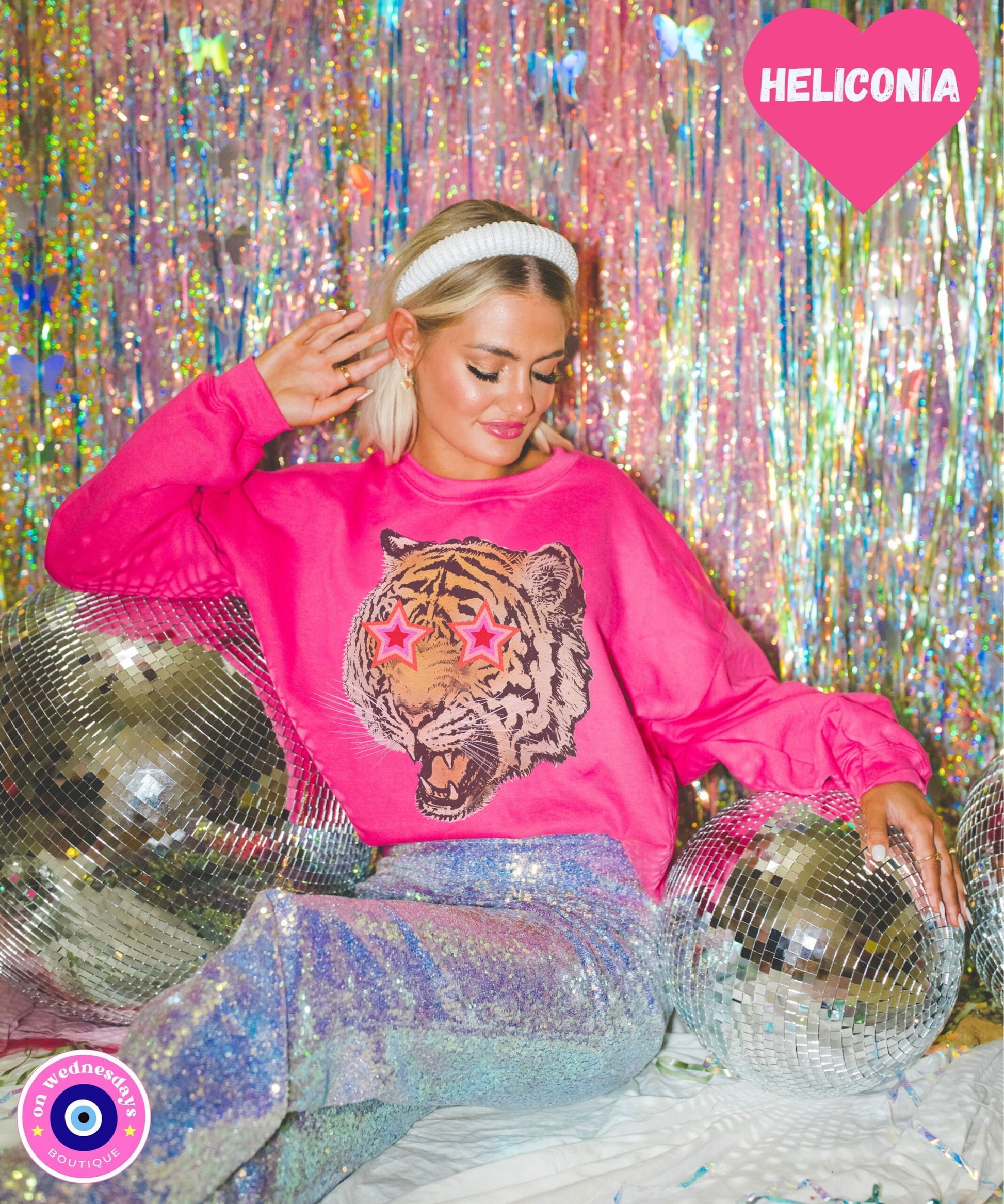 Tiger Animal Prints Sweatshirt for Women, Gift For Her, Preppy Tiger Shirt, Vintage Tiger Sweatshirt, Trendy Tiger Oversized Sweatshirt