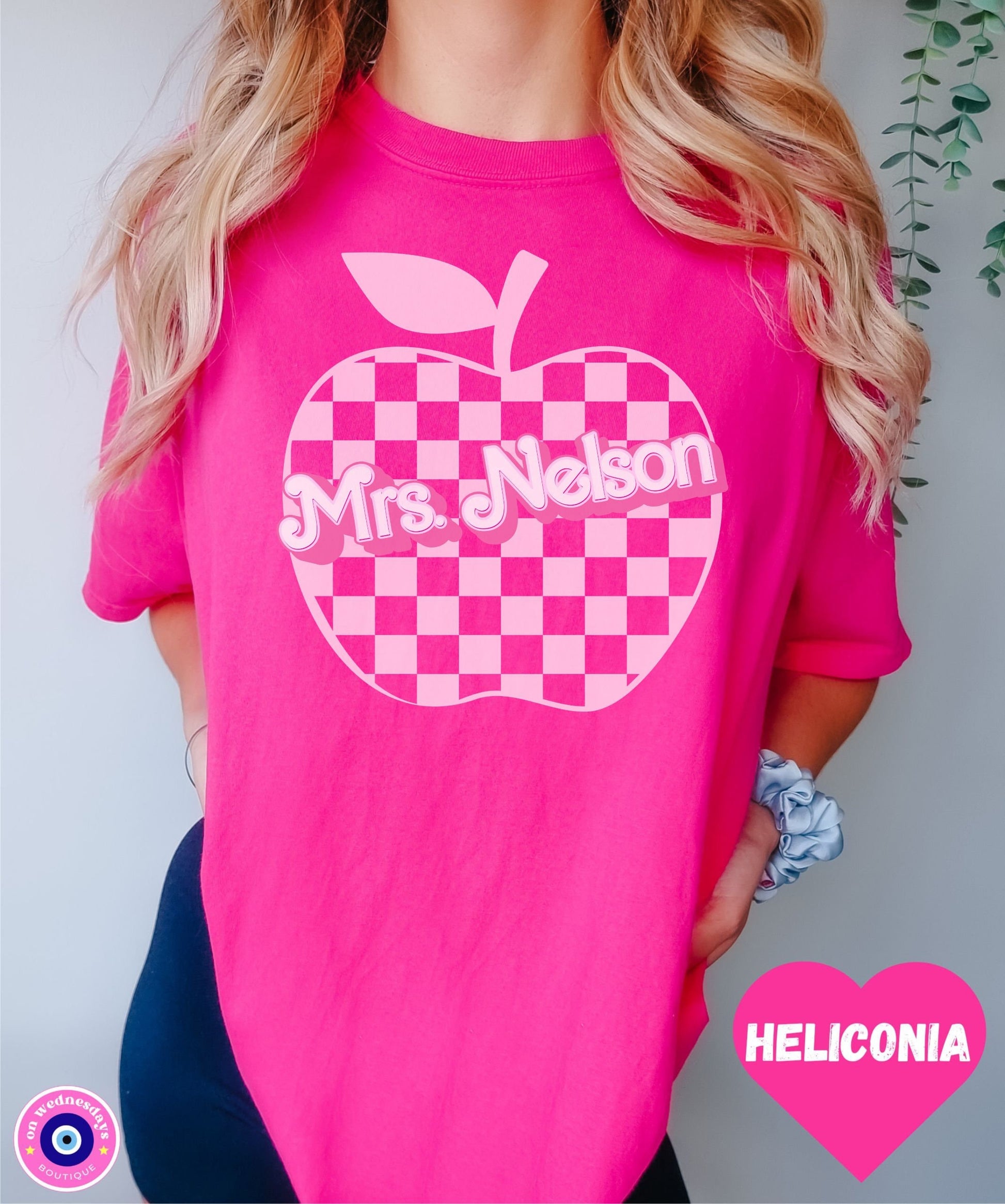 Customized Teacher Shirt, Personalized Teacher Shirt for Back To School, Teacher Team Shirt, Teacher T-Shirt, Checkered Teacher Shirt