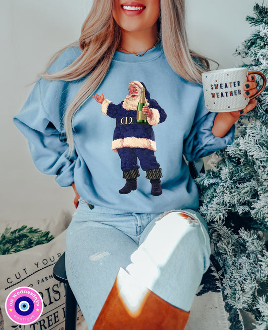 Retro Santa Sweatshirt for Women, Santa Crewneck, Vintage Santa Shirt, Holiday Party Sweatshirt, Cute Santa Sweatshirt, Christmas Gift