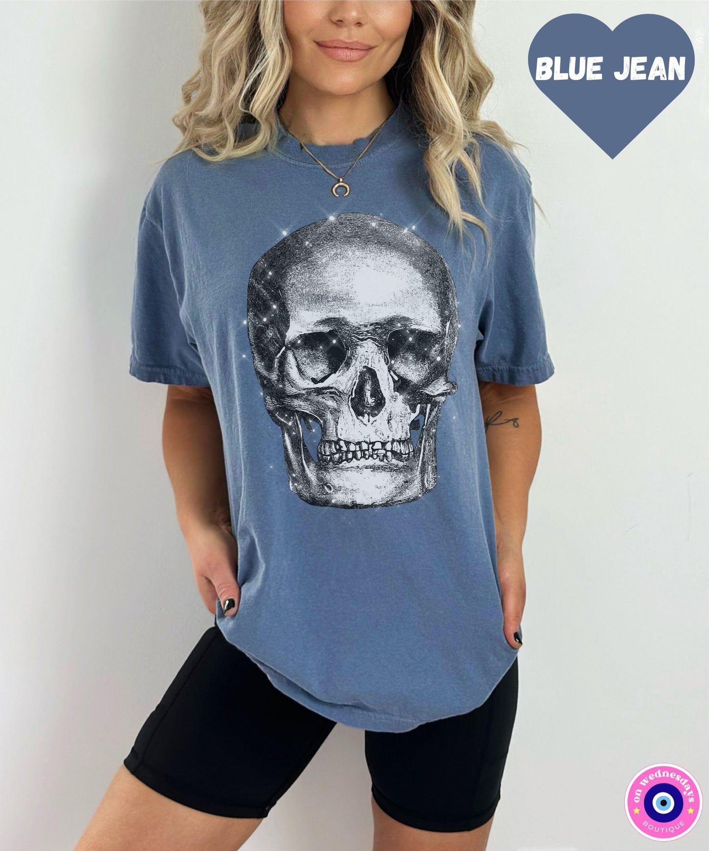 Skull Shirt for Fall, Vintage Skull Tee, Skull Tshirt, Womens Halloween Shirt, Gothic Gift For Her, Skeleton Tee, Comfort Colors Skull Shirt