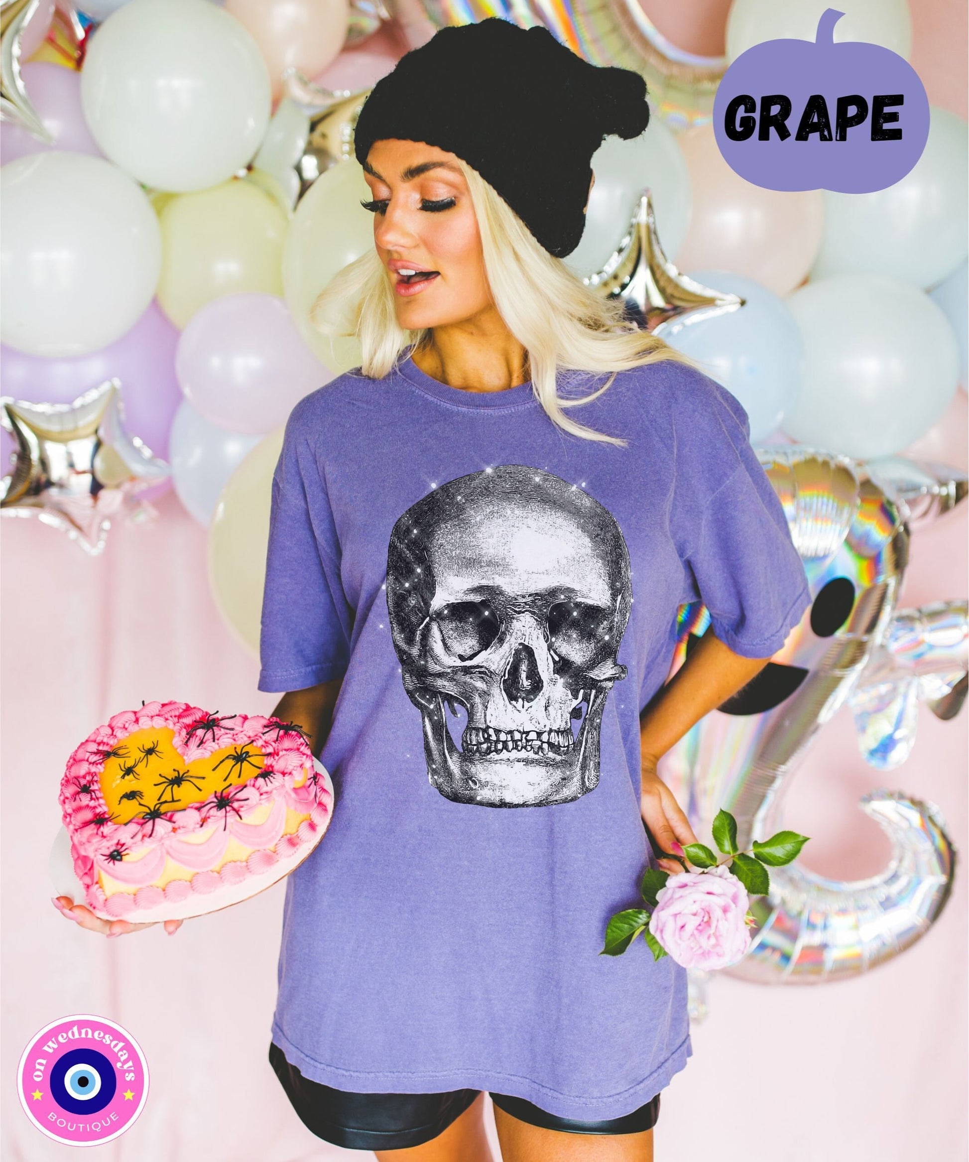 Skull Shirt for Fall, Vintage Skull Tee, Skull Tshirt, Womens Halloween Shirt, Gothic Gift For Her, Skeleton Tee, Comfort Colors Skull Shirt