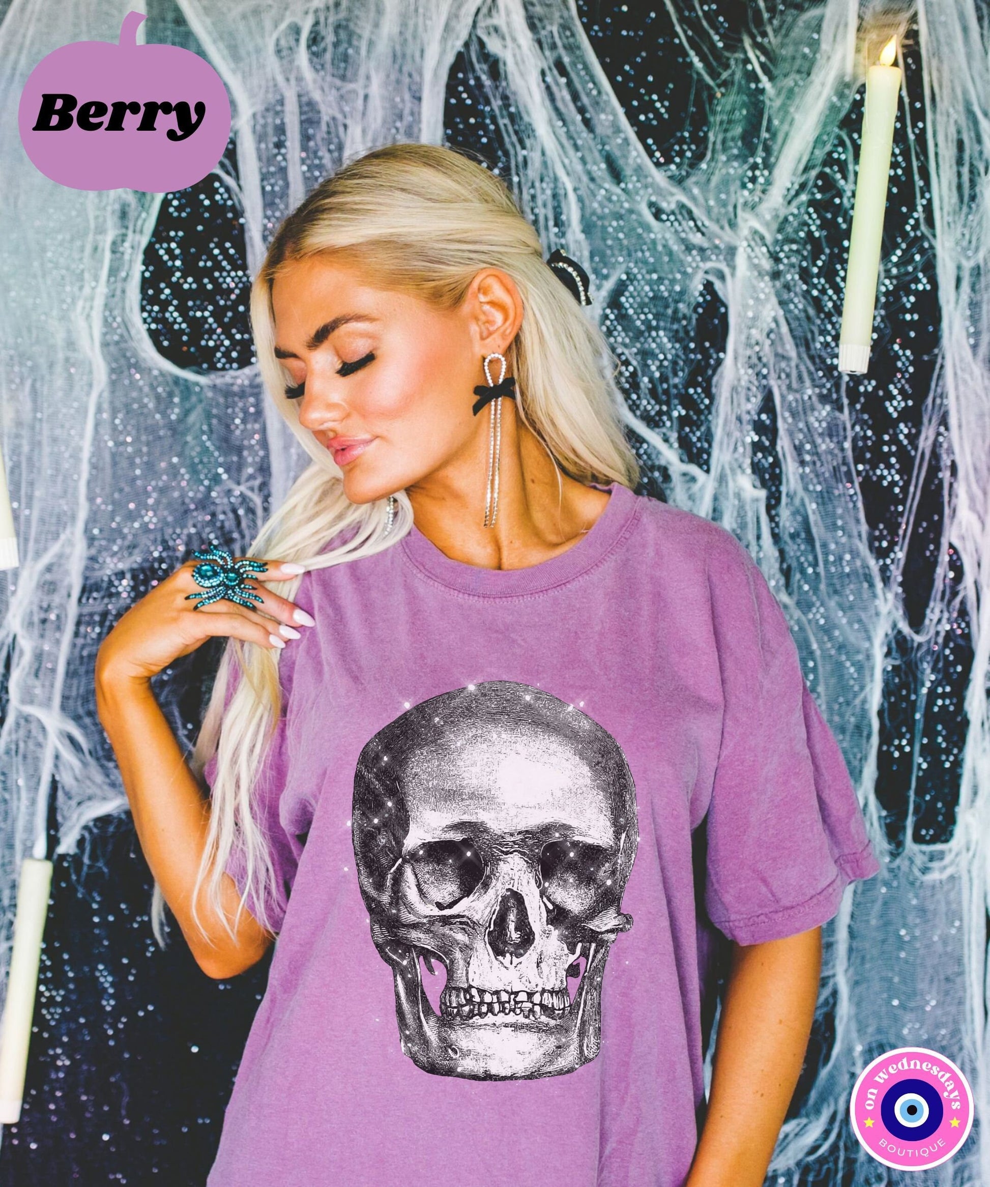 Skull Shirt for Fall, Vintage Skull Tee, Skull Tshirt, Womens Halloween Shirt, Gothic Gift For Her, Skeleton Tee, Comfort Colors Skull Shirt