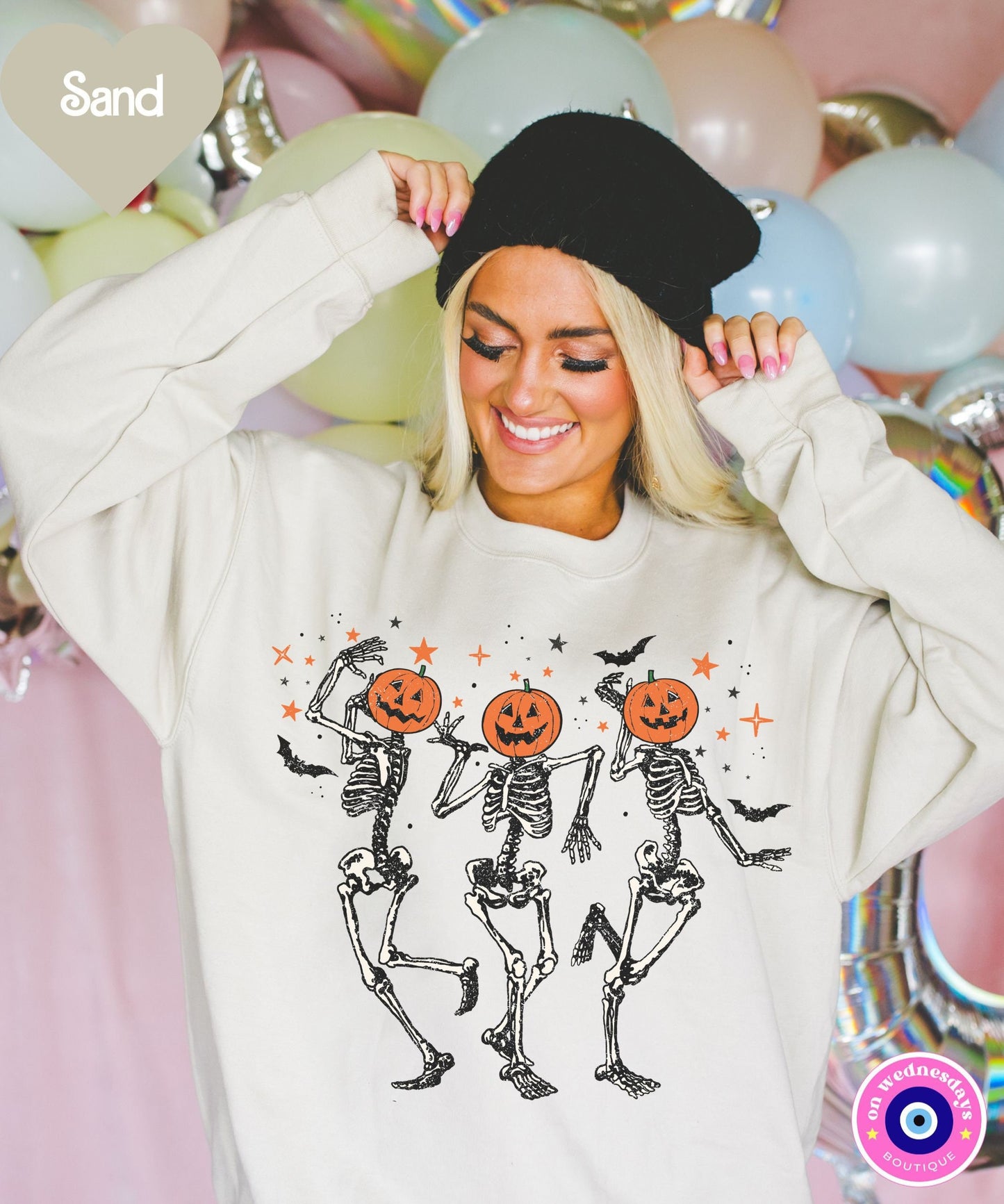 Dancing Skeleton Crewneck, Pumpkin Skeleton Sweatshirt, Skeleton Halloween Shirt, Gift For Her, Halloween Crewneck, Dancing Skeleton Shirt