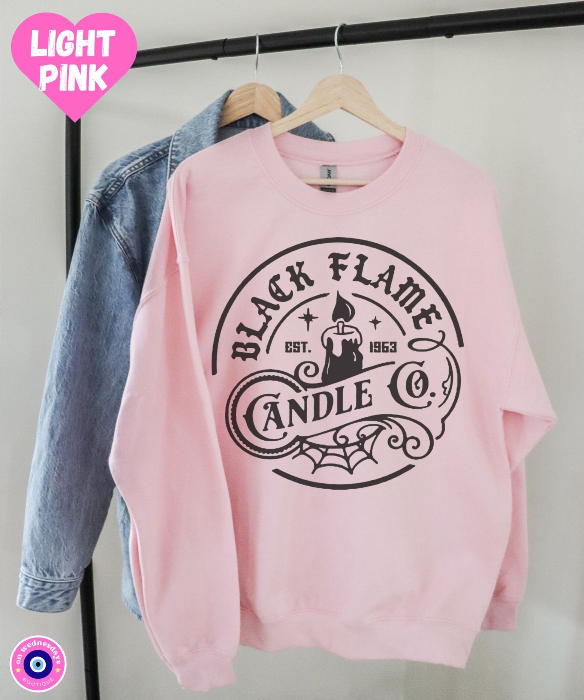 Halloween Sweatshirt, Black Flame Candle Crewneck, Witch Shirt for Women, Funny Halloween Sweatshirt, Witch Sweatshirt, Gift For Her