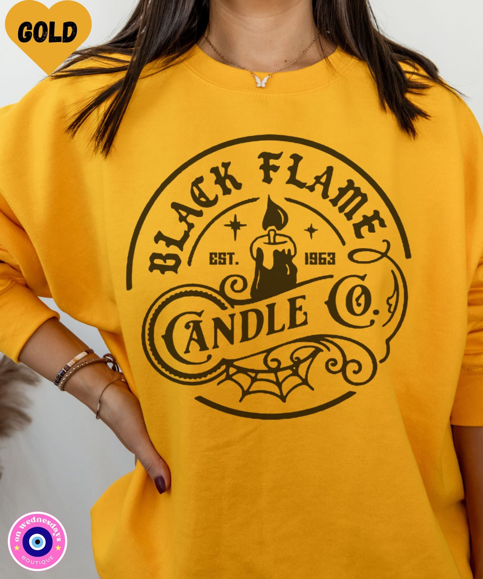 Halloween Sweatshirt, Black Flame Candle Crewneck, Witch Shirt for Women, Funny Halloween Sweatshirt, Witch Sweatshirt, Gift For Her