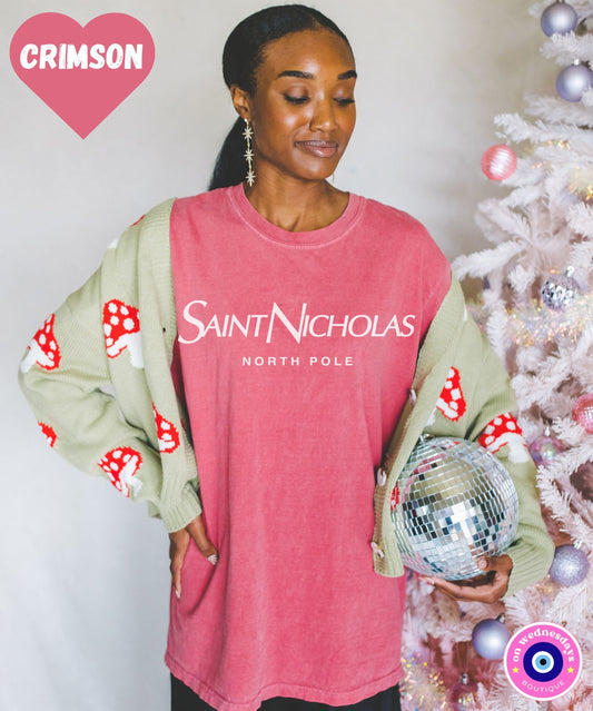 Designer Christmas Shirt, Saint Nicholas Tshirt, Cute Holiday Shirt for Women, St Nicholas Shirt, Funny Christmas Tee, Gift For Women