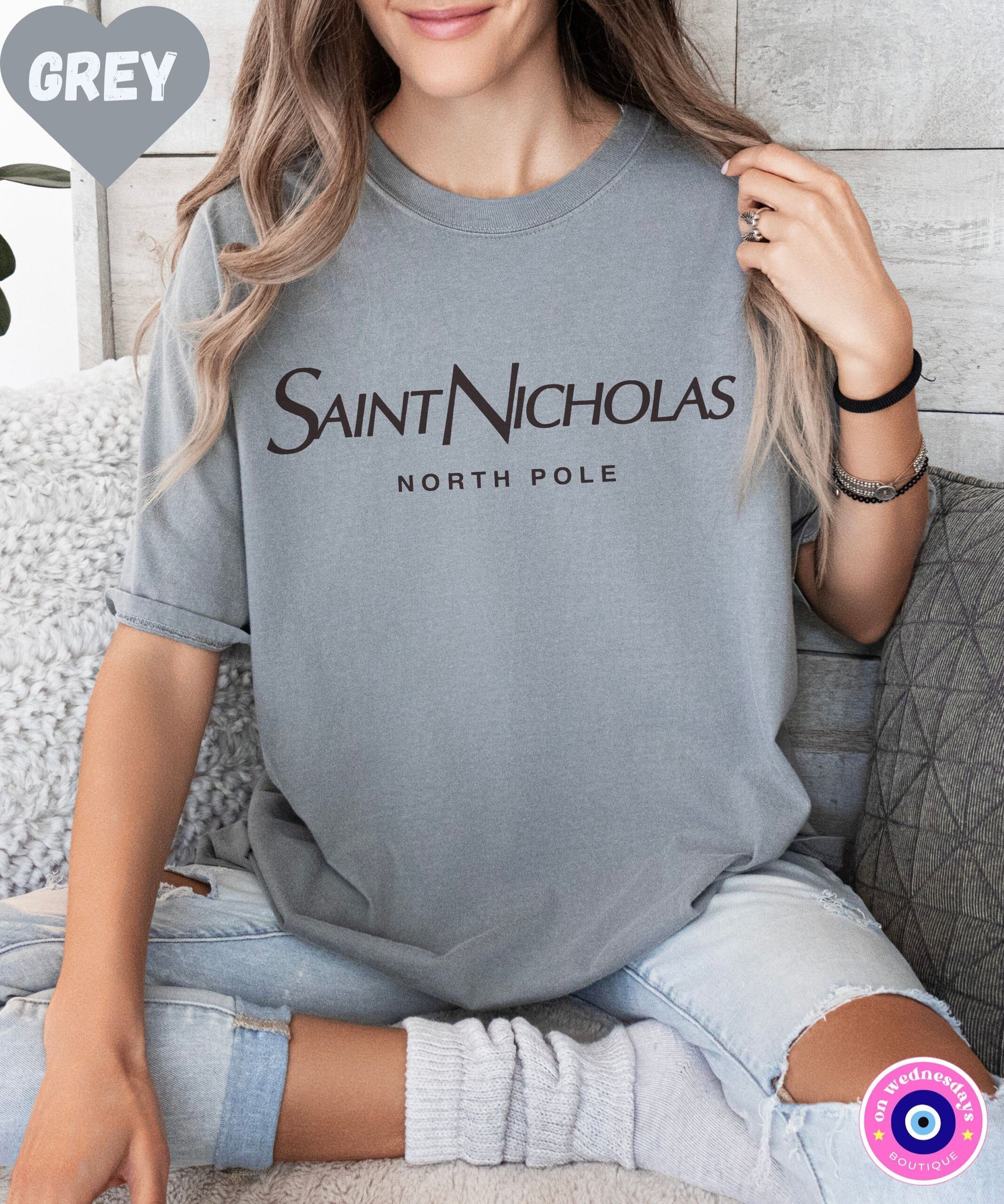 Designer Christmas Shirt, Saint Nicholas Tshirt, Cute Holiday Shirt for Women, St Nicholas Shirt, Funny Christmas Tee, Gift For Women