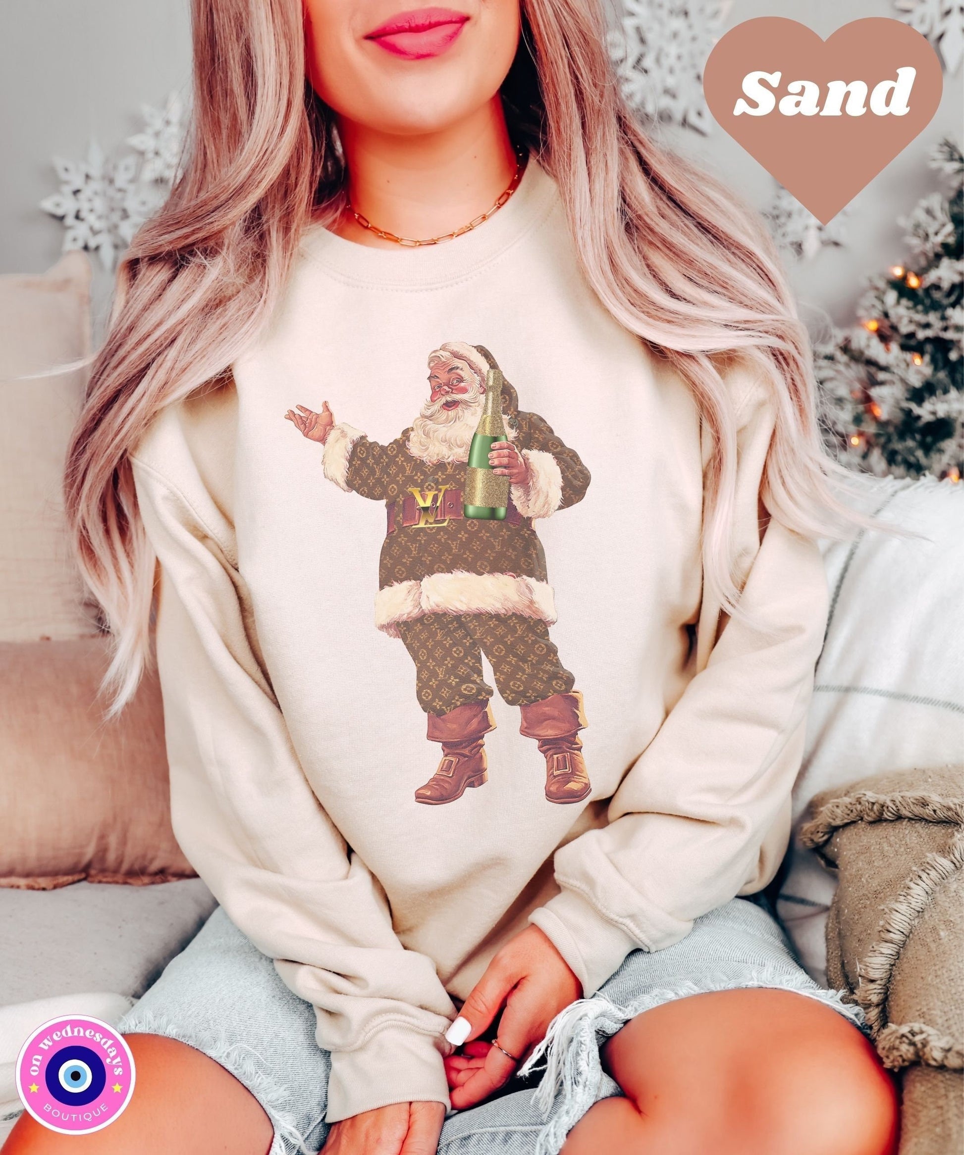 Holiday Sweatshirt for Women, Vintage Santa Claus Shirt, Christmas Sweatshirt, Santa Xmas Sweatshirt, Santa Crewneck for Christmas Gift