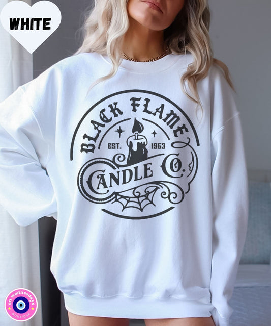 Halloween Sweatshirt, Black Flame Candle Crewneck, Witch Shirt for Women, Funny Halloween Sweatshirt, Witch Sweatshirt, Gift For Her