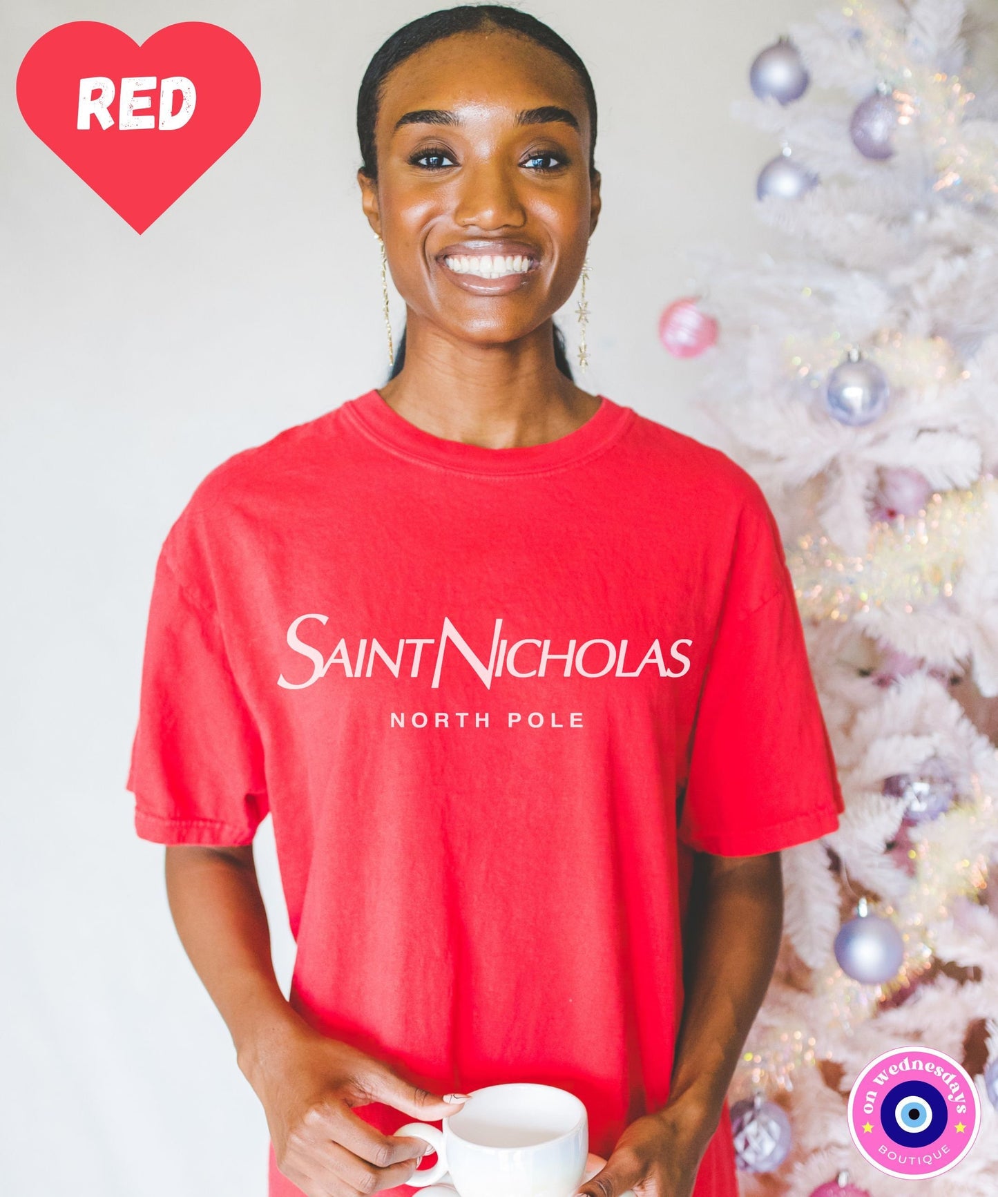 Designer Christmas Shirt, Saint Nicholas Tshirt, Cute Holiday Shirt for Women, St Nicholas Shirt, Funny Christmas Tee, Gift For Women