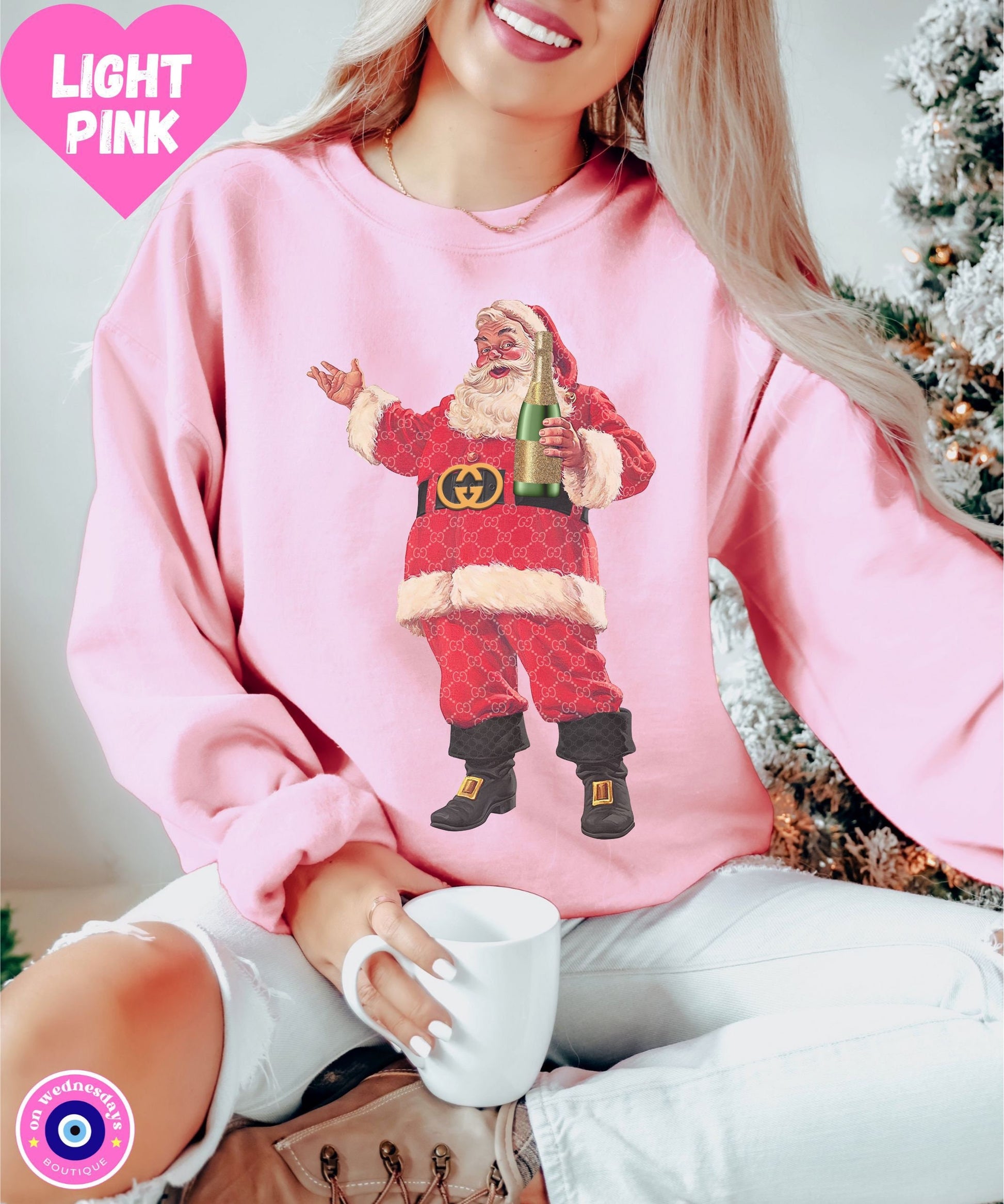 Santa Sweatshirt for Christmas, Holiday Sweater for Women, Retro Santa Crewneck, Classic Santa Shirt, Christmas Outfit, Christmas Gift