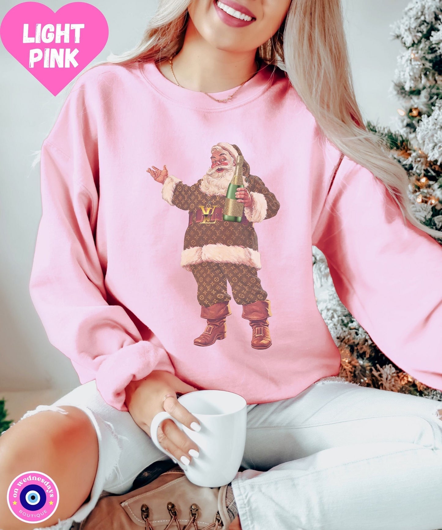 Holiday Sweatshirt for Women, Vintage Santa Claus Shirt, Christmas Sweatshirt, Santa Xmas Sweatshirt, Santa Crewneck for Christmas Gift