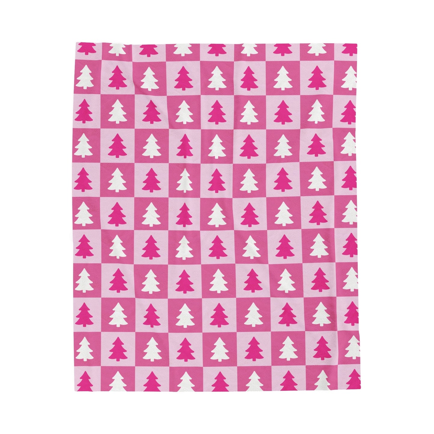 Pink Christmas Blanket, Cute Christmas Decor, Christmas Gift for Women, Pink Christmas Tree Throw Blanket, Christmas Baby Blanket for Girl