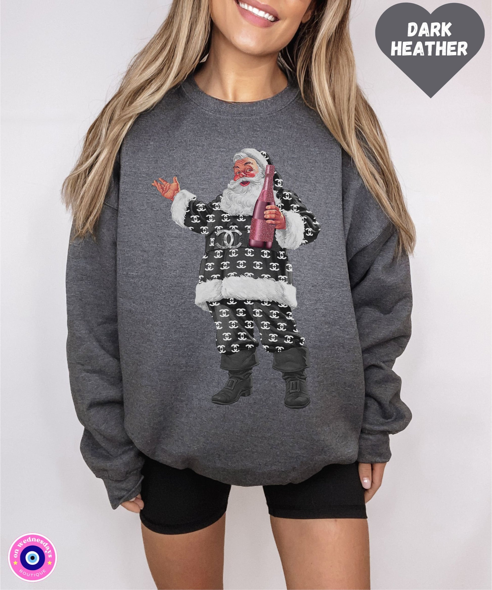 Cute Christmas Sweatshirt for Women, Santa Sweatshirt, Christmas PJs, Christmas Sweater, Oversized Sweatshirt, Christmas Gift For Her